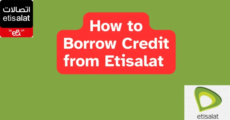 how to borrow credit from etisalat